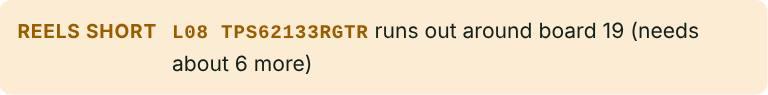 Screenshot: Warning before a reel runs out